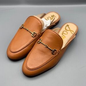 Sam Edelman Tan Leather Mules